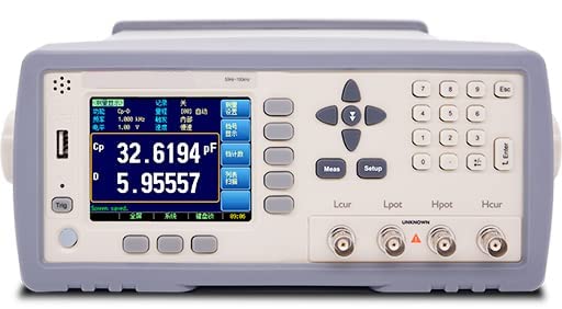 LCR Meter Digital Bridge Meter Tester High Precision LCR Meter with Measurement Frequency 10Hz to 100kHz Resolution 0.001Hz Parameter Z D Q θr θd R X G B Y Vac Iac Δ Δ% Display Reader 6 Digits