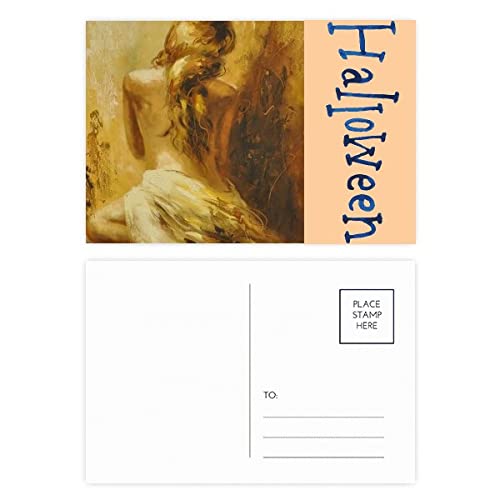 Cartes Halloween Pretty Gal Thank Side lot de 20 pour envoyer vos vœux de saison