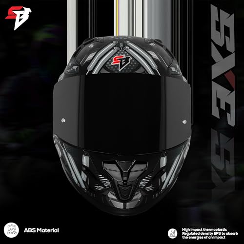 Image of Steelbird SBH-61 SXE X2 Pinlock ISI and Dot Certified Full Face Helmet for Men and with Inner Silver Sunshield