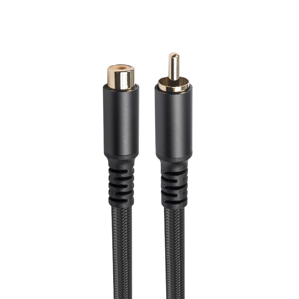 1.8/3/6m R/CA Male to Female Extension Cable Audio Video Cable for Connecting Game Console Subwoofer Extension Line(1.8m)