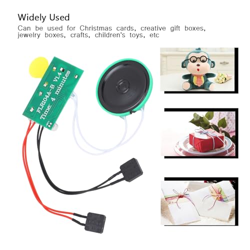 Ouitble DIY Grußkarten Chip 4 Minuten Rekorder Sound Chip Modul Beschreibbares Voice-Sound-Chip-Modul für Karten Kunsthandwerk