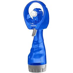 Ventilador Con Rociador Pearl Ventiladores de sobremesa - Ventilador de Mano: Ventilador de Mano con rociador de Agua, Depósito de Agua de 300 ml, De Pilas (Ventilador de Mano con Función de pulverización)