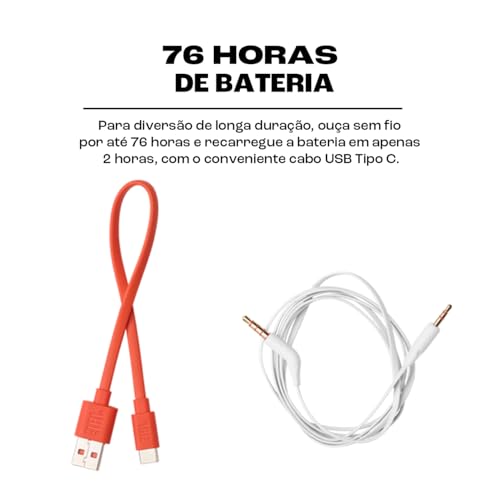 JBL, Fone de Ouvido Over-Ear, Tune 720BT, Bluetooth, Cabo Removível - Branco glide