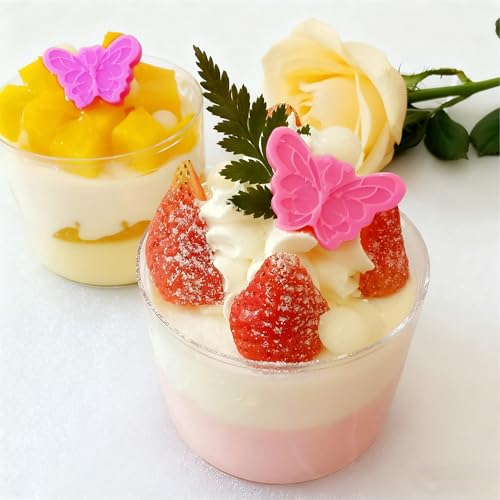 sofliym Butterfly Molds Silicone for Chocolate Candy Gummy, Small Wax Melt Molds Butterfly Baking Molds Ice Cube Tray with Scraper