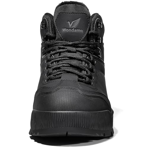 Wondamo Men's Waterproof Snow Boots Insulated Toe Cap Cold Weather Shoes Non-slip Lightweight Winter Boots4