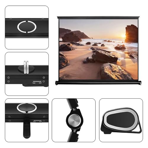 Pantalla portátil retráctil 50" 4:3 para proyector miniatura 2