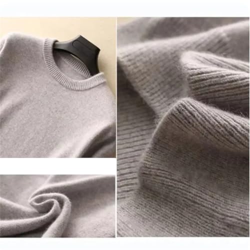 Men Wool Cotton Blended Thick Pullover Sweater Fall-Winter Crew Neck Knitted Jersey Jumper4