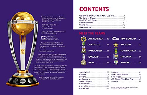 ICC Cricket World Cup England & Wales 2019 Kids' Handbook: Star players and top teams, puzzles and games, fill-in results charts