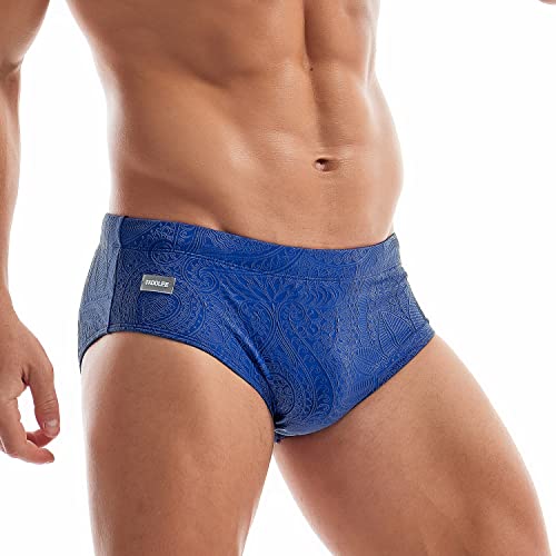 Taddlee Swimwear Mens Swim Briefs Bikini Swimsuits Quick Dry Boardshorts Surfing (Large, Blue)