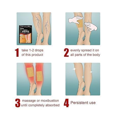 Image of Varicose Veins Relief Patches - 12 PICE | Reduces Swelling, Relieves Pain, Improves Blood Circulation & Vein Health | Herbal, Skin-Friendly & Instant Pain Relief (pack of 2)
