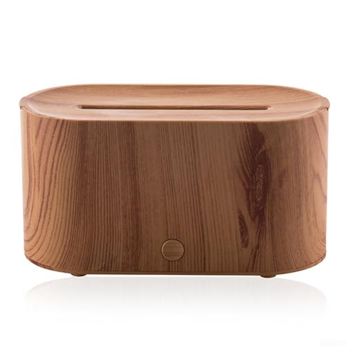 Humidificador con efecto de llama con capacidad de aromaterapia y características de seguridad inteligentes para mayor tranquilidad (madera)