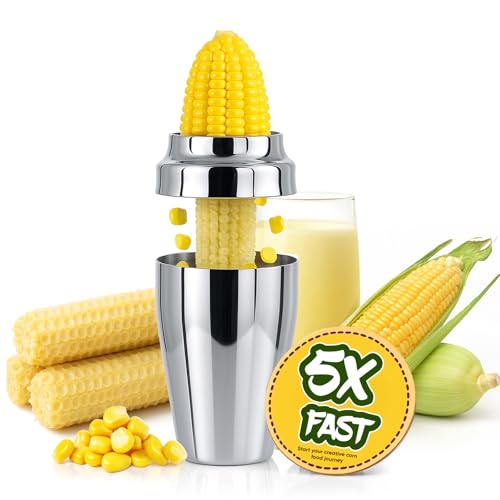 YYP Corn Cutter Peeler, Corn Cob Stripper with Cup [No Splatters ...