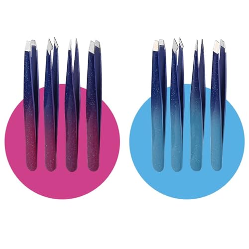 MidiLi Tweezers, Gradient Glitter Eyebrow Tweezers For Facial/Ingrown Hair Splint Hair Removal Eyebrow Plucker Tools Tweezers - Image 6