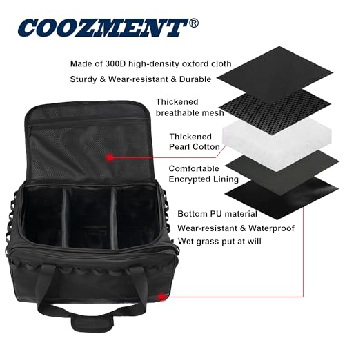 COOZMENT 35L Camping Bag,Tactical Duffle Bag with Waterproof Bottom,Shoe Bag for Travel/Outdoor with 3 Adjustable Dividers,Picnic Camping Organizer,Multi-functional Duffel Bag for Camping/Sports/GYM - Image 4