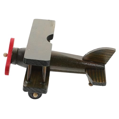 OFFIGAM 木製飛行機モデル 飾り用木製ヘリコプター 用木製飛行機おもちゃ 滑らか仕上げ コンパクトで軽量 リビング 書斎 オフィス適用