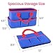 Godery Desktop Tote and Organizer, Teacher Helper Bag for Arts, Books, Stationery, Office Desk, Make-up Storage with Handles for Travel (BLUE)
