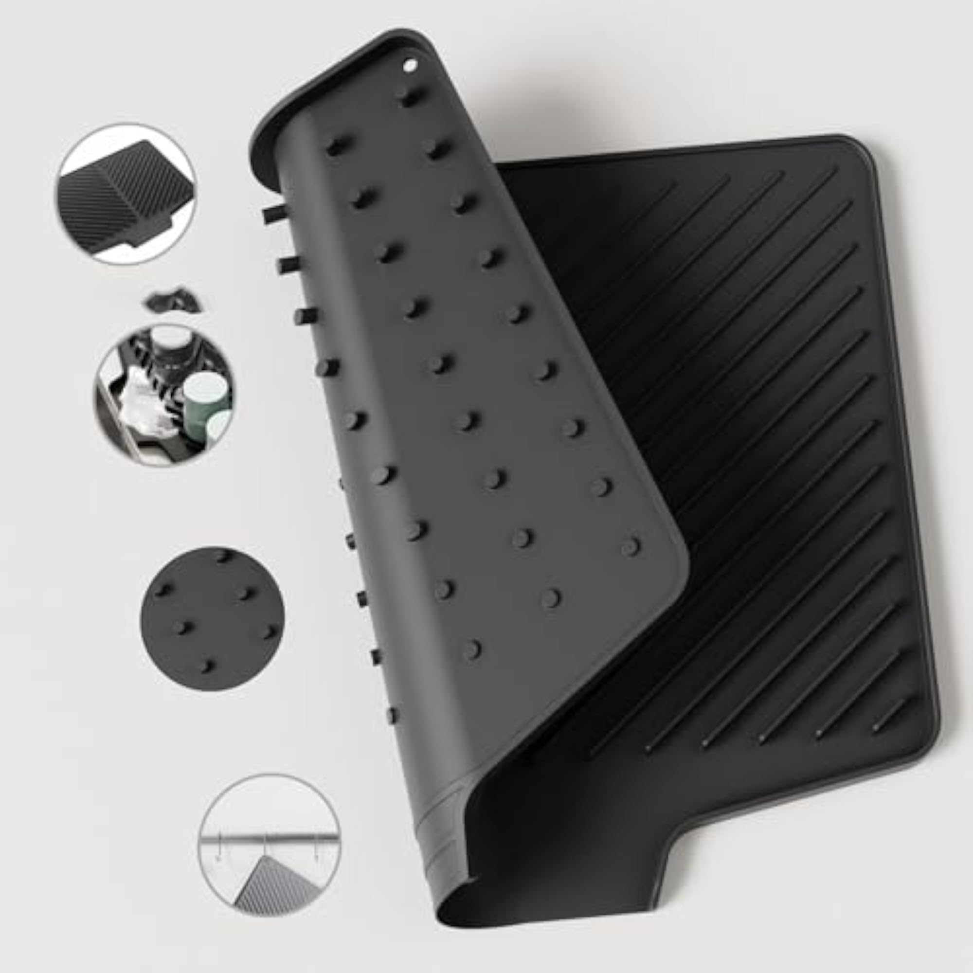 Silicone Kitchen Drying Mat for Bathroom Utensils