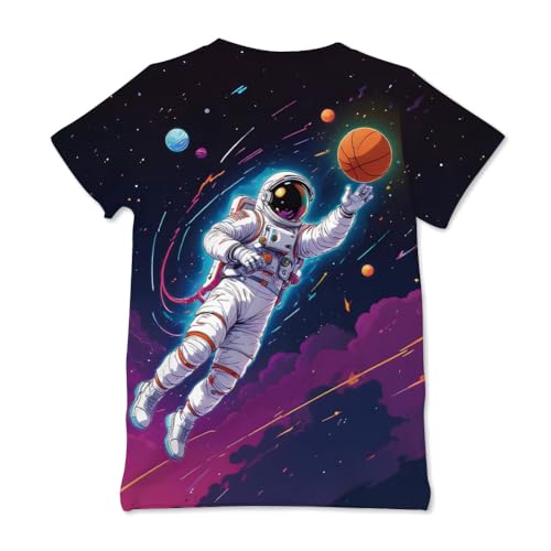 Image of Ainuno Graphic Tees for Boys Girls Kids 7-14Y, Summer Short Sleeve T Shirt Cool 3D Print