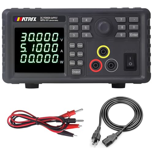 Image of MATRIX Linear Programmable DC Power Supply MPS-101 60V 3A, Bench Power Supply Variable 1mV 0.1mA High Resolution, 9 Sets Storage, List Output Editing for Lab, Electronic Repair