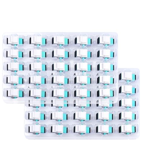 Duogalia 50-Pack SC-OM3 Fiber Optic Coupler Keystone Jack Modular for Patch Panels and Wall Plates