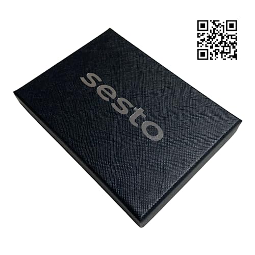 Sesto Carbon Fiber RFID Blocking Slim Metal Credit Card Holders Wallet Aluminum Real Carbon Fiber Men Minimalist Wallet3