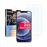 Protettore di schermo compatibile per iPhone 12/12Pro 9H durezza Anti Graffio bolla libera caso amichevole Ultra-sottile chiaro HD vetro pellicola protettiva compatibile per iPhone 12/12Pro