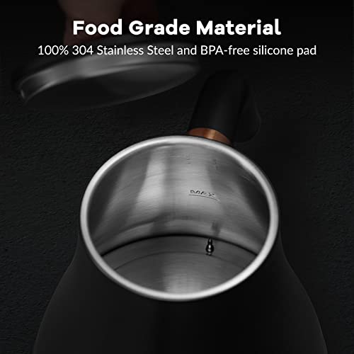 Image of Mecity - Electric Gooseneck Kettle Pour Over Kettle Fast Heating ±1℉ for Coffee, Tea and Formula, Auto Shut-Off, 1200W, 0.8L, Matte Black, Barista Edition
