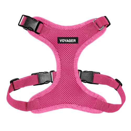 Image of Voyager Step-in Pet Harness - All Weather Mesh, Adjustable Step in Harness for Cats and Dogs by Best Pet Supplies - Fuchsia, XS