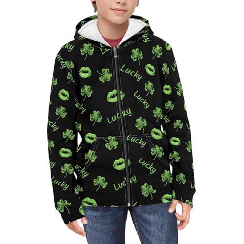 Kids Hooded Sweatshirt Loose Fit Boys Girls Zip Up Hoodies Spring Fall Sports Hooded Jacket3