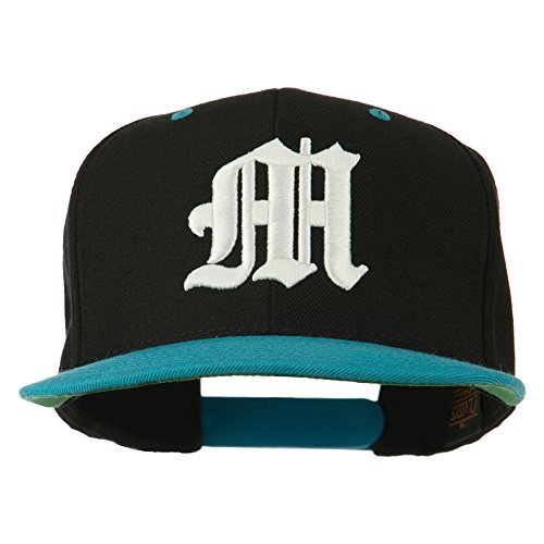 Image of e4Hats.com Old English M 3D Embroidered Snapback Cap
