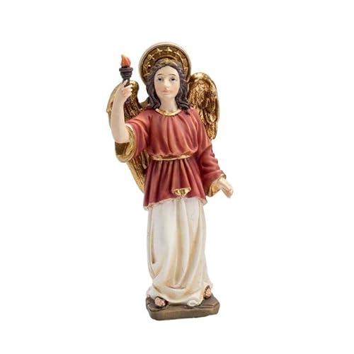 Statuetta Arcangelo in Resina Dipinto a Mano 14 cm Jofiel alto