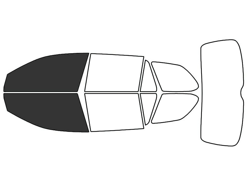 Rvinyl Window Tint Kit Compatible with Volkswagen Jetta 2008-2014 (Wagon) - Front Precut Kit - 20%