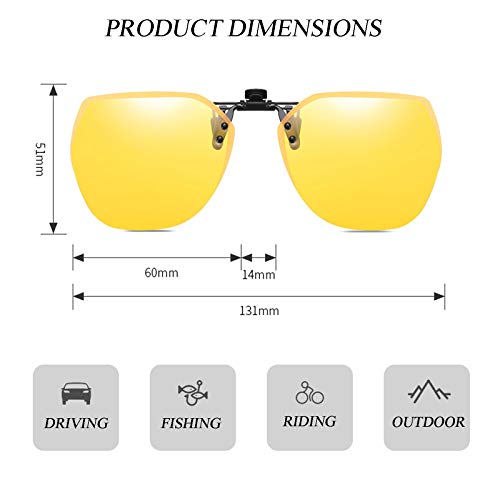 Polarized Extra Large Clip-on Sunglasses Anti-Glare UV Protection for Prescription Glasses3