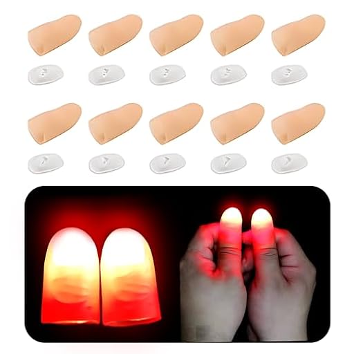 Luxibond Luces mágicas de dedo, 4 piezas de juguete mágico iluminado, luces mágicas para pulgares, truco divertido y broma de fiesta para Halloween y eventos | Ya disponible en tu tienda friki favorita! En mundofriki.es!