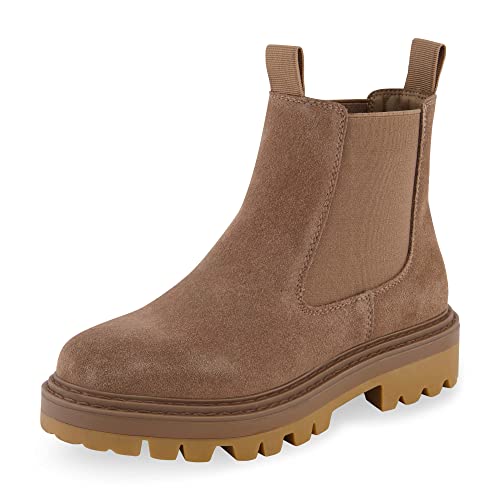 CUSHIONAIRE Women's Derby Genuine Suede Chelsea boot +Memory Foam, Wide Widths Available