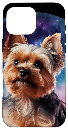 Yorkshire Terrier Yorkie Dog In Space Galaxy Stars Case for iPhone 16 Pro Max
