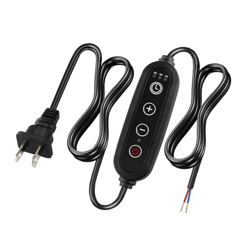 La Mejor Selección de Dimmer Steren - solo los mejores. 40 Interruptor de atenuación de lámpara con cable, regulador de intensidad enchufable de 110 a 120 V para interiores con cuatro botones, juego de temporizador automático de...