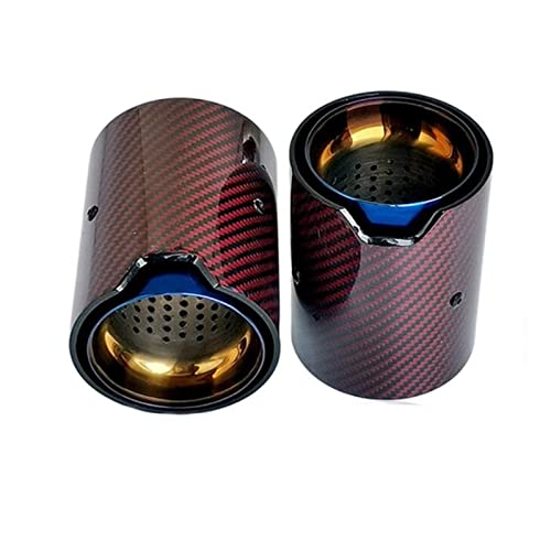 Tubo de escape de fibra de carbono forjada roja con aislamiento térmico para chasis M3 M4 3