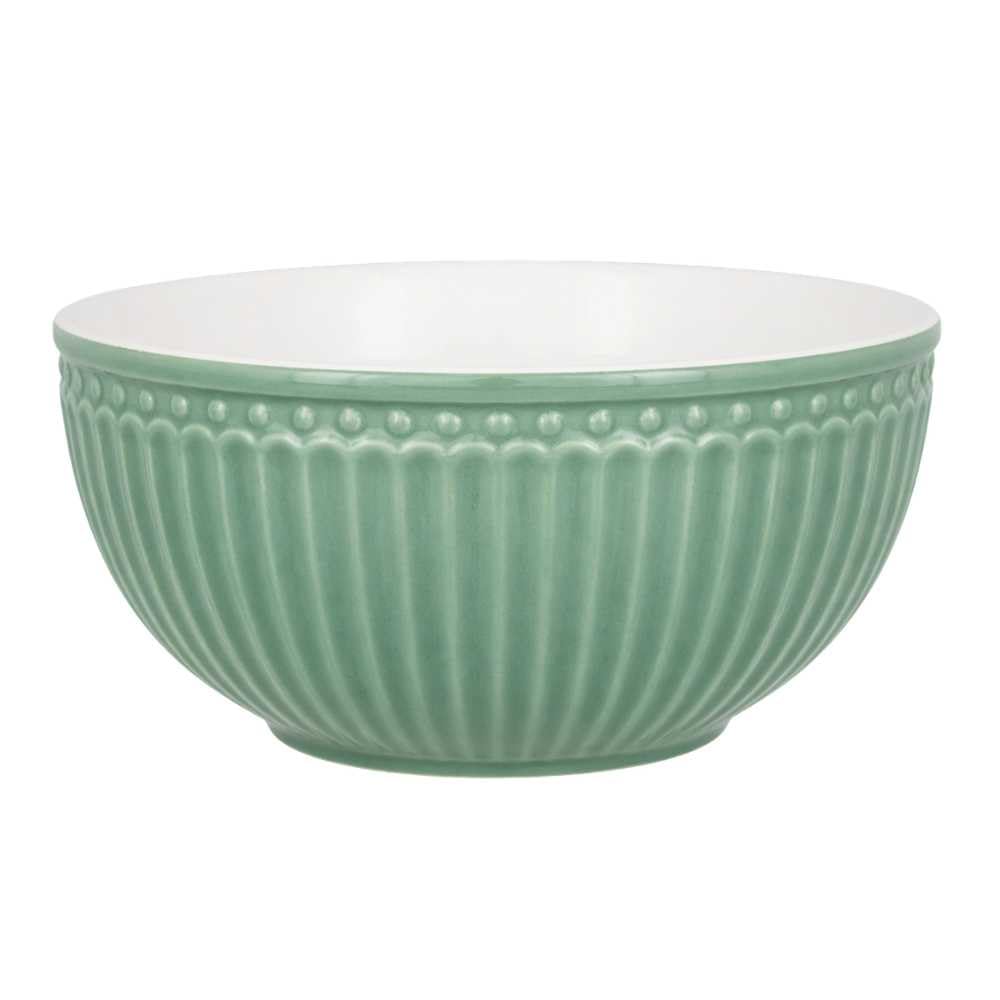 GreenGate Servierschale ALICE DUSTY GREEN Grün Medium Schüssel Keramik Everyday
