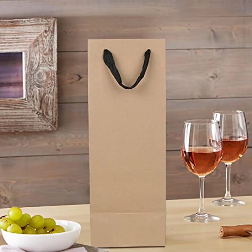 Aimyoo KBGS-10 Brown Wine Bottle Gift Bags Bulk,10 Pack Kraft Paper Gift Bags thumb #5