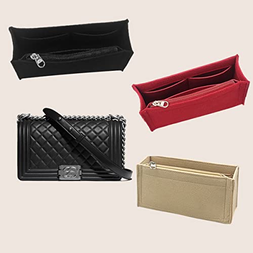 Insert de rangement Chanel Leboy noir S en feutre premium - 4