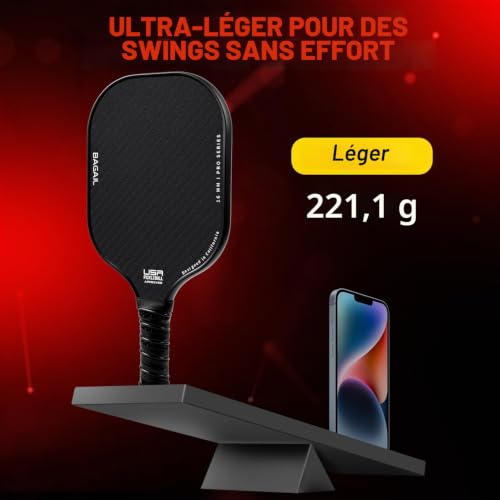 BAGAIL Raquettes de Pickleball, Ensemble de 4 avec 4 Balles, Légères - Absorption des Chocs élevée - Ergonomique, Adaptées aux Jeux en Intérieur et en Extérieur – vue 7