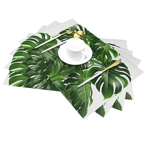 Set de table résistant à la chaleur lot de 6 vinyle antidérapant lavable