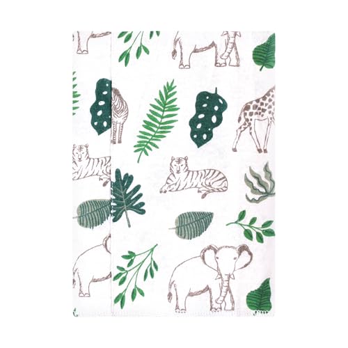 Hudson Baby Unisex Baby Cotton Flannel Burp Cloths, Jungle, One Size3
