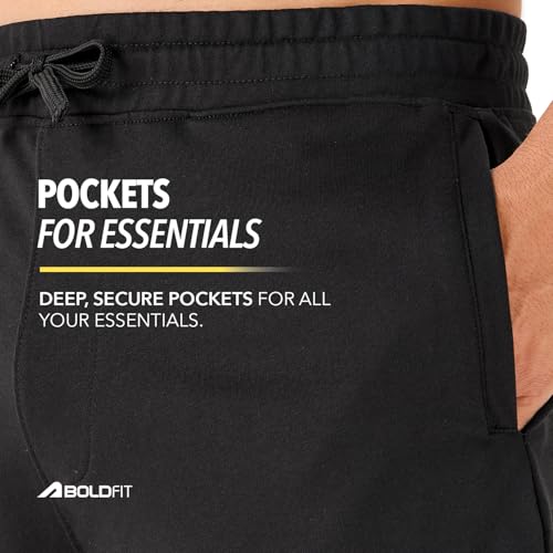 Image of Boldfit Shorts for Men Solid Men Shorts Regular Fit Gym Shorts for Men Workout Yoga Outdoor All Day Shorts for Men All Season Wear Cotton Poly Quick Dry Mens Shorts Yoga Shorts