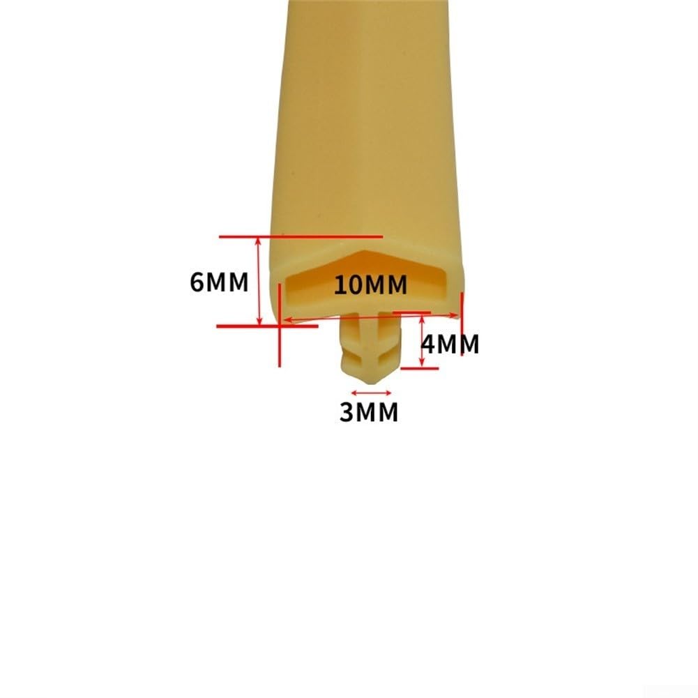 Cinta de sellado de goma de 5 m para ventanas y puertas que protege contra el frío, el viento y la intrusión de polvo (amarillo)