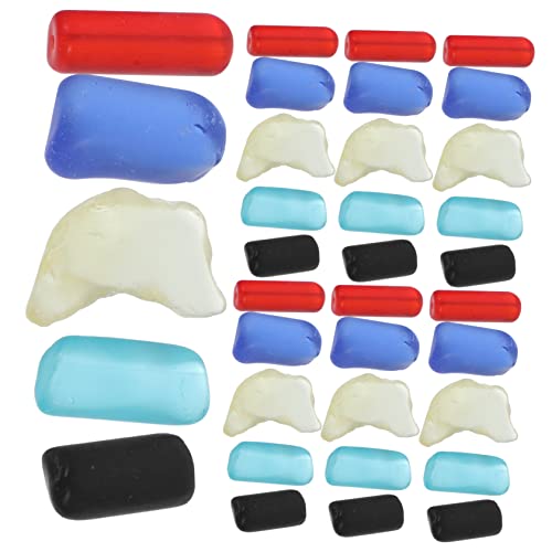 Yardwe 1 Juego De Grava De Acuario Acuario De Colores Guijarros De Vidrio DIY Jarrón Rocas Suculentas Rocas Negras Decoraciones para Peceras Guijarros para Pecera