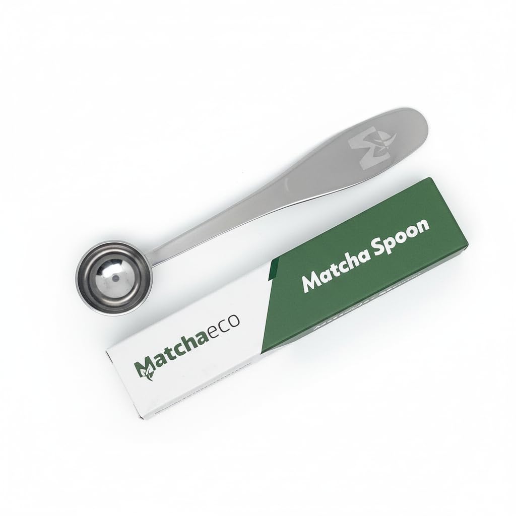 Matchaeco | 1g Matcha Tea/Coffee Scoop Measuring Spoon | Boxed Matcha Green Tea Powder 1g Scoop | 2.5ml Capacity 1/2 Teaspoon Size | Cutlery Kitchen Utensil Gift | Premium Stainless Steel |
