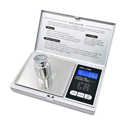Cr Scale Digital Pocket Scale - 1Pc Premium Digital Food Scale 100G By 0.01G Digital Grams Scale Weight Scale Kitchen Scale Silver Gram Scale With Weight Portable Scale (Jds-J100) (Battery Included) #TOP5