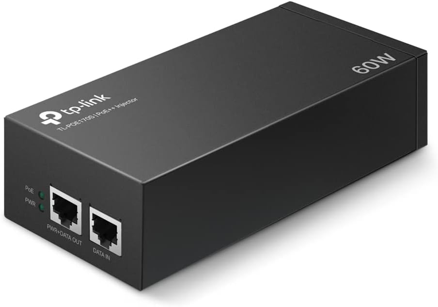 TL-PoE170S | 802.3at/af/bt Gigabit PoE Injector | Non-PoE to PoE Adapter | Supplies up to 60W (PoE++) | Plug & Play | Desktop/Wall-Mount | Distance Up to 328 ft. | UL Certified, Black